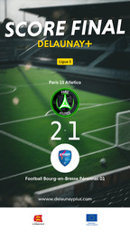 Visuel de l'événement Paris 13 Atletico / Football Bourg-en-Bresse Péronnas 01