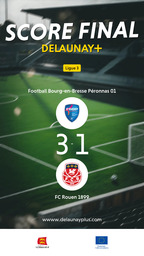 Visuel de l'événement Football Bourg-en-Bresse Péronnas 01 / FC Rouen 1899 