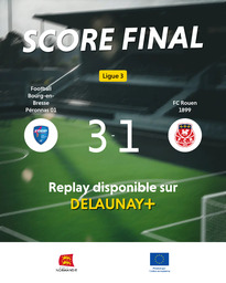 Visuel de l'événement Football Bourg-en-Bresse Péronnas 01 / FC Rouen 1899 