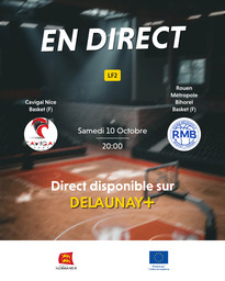 Visuel de l'événement Cavigal Nice Basket (F) / Rouen Métropole Bihorel Basket (F)