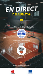 Visuel de l'événement Rouen Métropole Bihorel Basket (F) / Aulnoye (F)