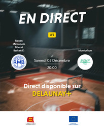Visuel de l'événement Rouen Métropole Bihorel Basket (F) / Montbrison