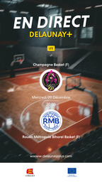 Visuel de l'événement Champagne Basket (F) / Rouen Métropole Bihorel Basket (F)