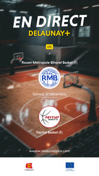 Visuel de l'événement Rouen Métropole Bihorel Basket (F) / Feytiat Basket (F)