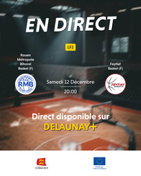 Visuel de l'événement Rouen Métropole Bihorel Basket (F) / Feytiat Basket (F)