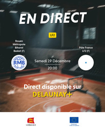Visuel de l'événement Rouen Métropole Bihorel Basket (F) / Pôle France LF2 (F)