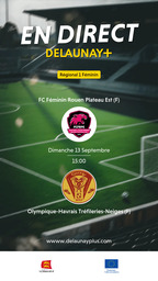 Visuel de l'événement FC Féminin Rouen Plateau Est (F) / Olympique-Havrais Tréfileries-Neiges (F)