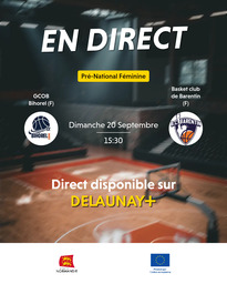 Visuel de l'événement GCOB Bihorel (F) / Basket club de Barentin (F)