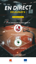 Visuel de l'événement Le Club de Bretteville-Sur-Odon Basket (F) / AVENIR JEUNESSE CAGNY (F)