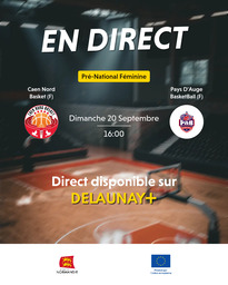 Visuel de l'événement Caen Nord Basket (F) / Pays D'Auge BasketBall (F)