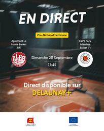 Visuel de l'événement Aplemont Le Havre Basket 3 (F) / ESVE Pacy Menilles Basket (F)