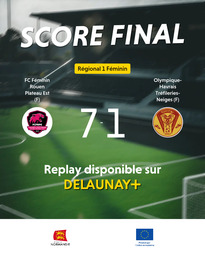 Visuel de l'événement FC Féminin Rouen Plateau Est (F) / Olympique-Havrais Tréfileries-Neiges (F)
