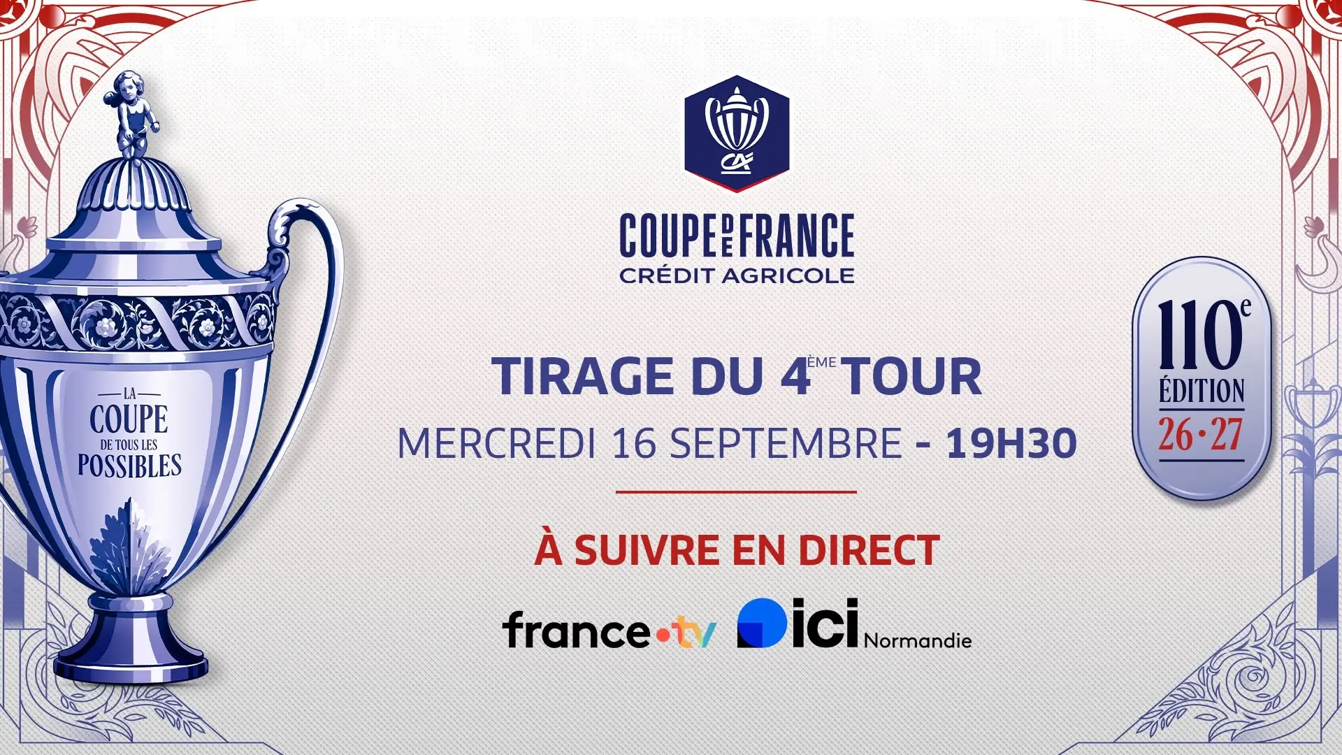 Tirages au sort Coupe de France Crédit Agricole, Féminine et Gambardella